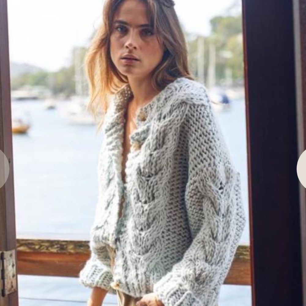 Anthropologie - little lies hand knitted Georgia Chunky sweater S/M